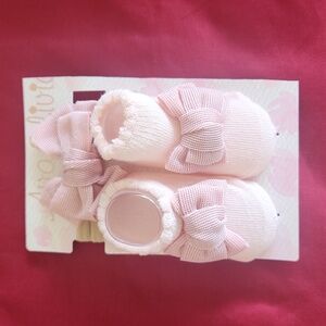 Baby Bow Decor Walking Socks & 1pc Headband